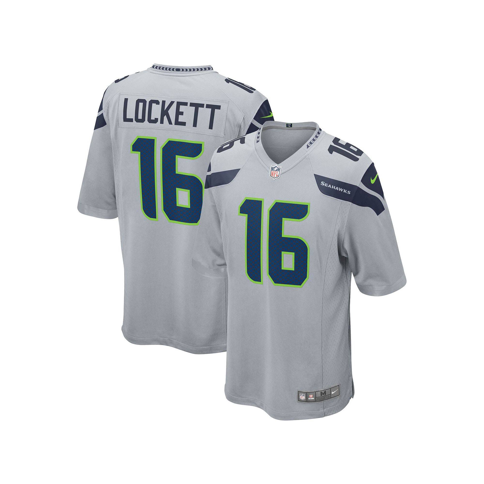 Men Seattle Seahawks 16 Tyler Lockett Nike Grey Game Team NFL Jersey